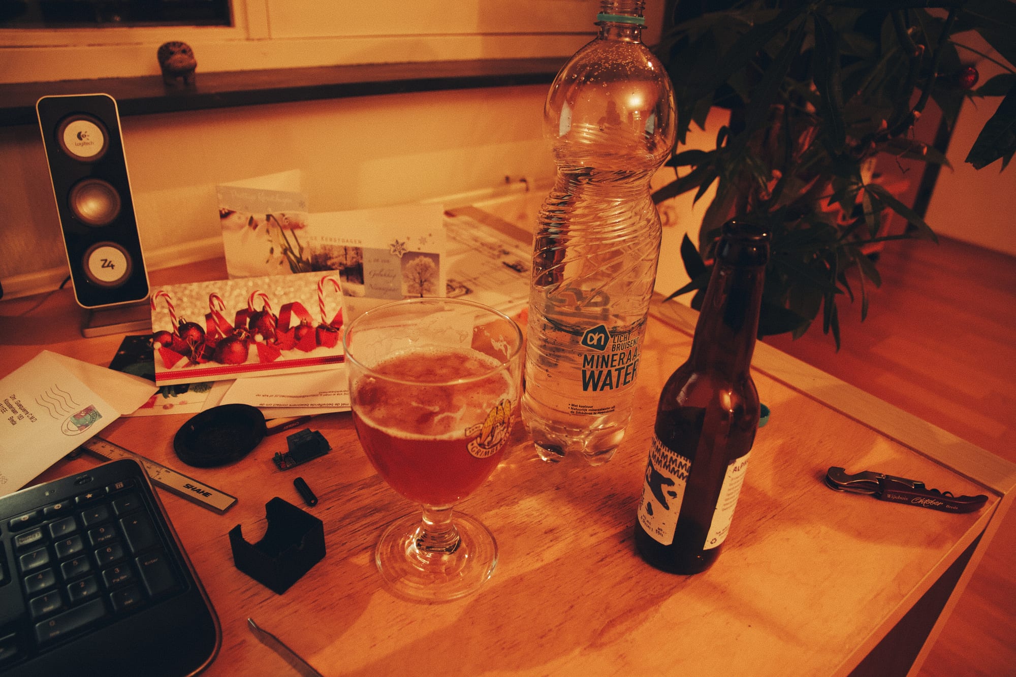 A quiet desk at night, an ordinary evening worth remembering